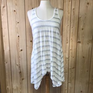 Surrealist racer back layering tunic top blouse